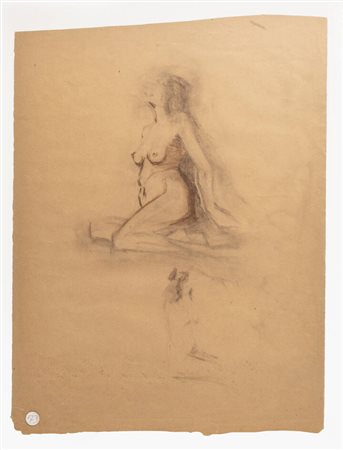 FELICE VELLAN<BR>Torino 1889 - 1976<BR>"Nuda seduta"