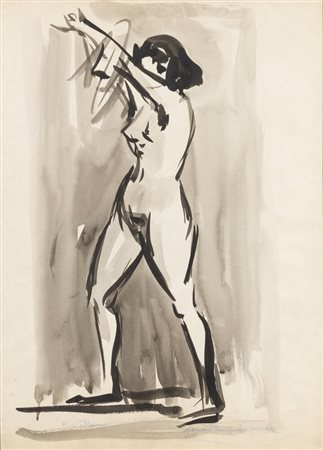 FELICE VELLAN<BR>Torino 1889 - 1976<BR>"Accademia serale"