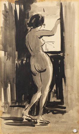 FELICE VELLAN<BR>Torino 1889 - 1976<BR>"Senza titolo"