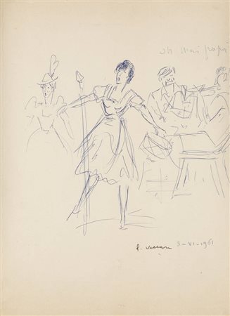 FELICE VELLAN<BR>Torino 1889 - 1976<BR>"Oh mein papà" 3-VI-1961