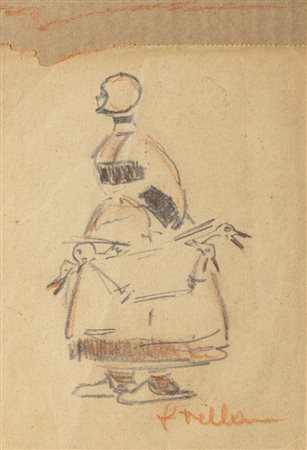 FELICE VELLAN<BR>Torino 1889 - 1976<BR>"Figura femminile"