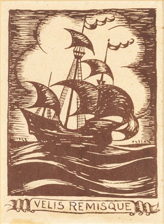 FELICE VELLAN<BR>Torino 1889 - 1976<BR>"Velis remisque" 1948