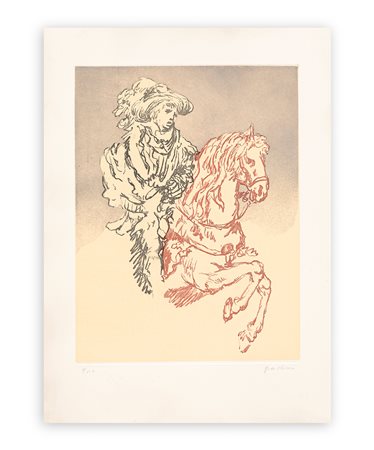 GIORGIO DE CHIRICO (1888-1978) - Paggio a cavallo, 1972