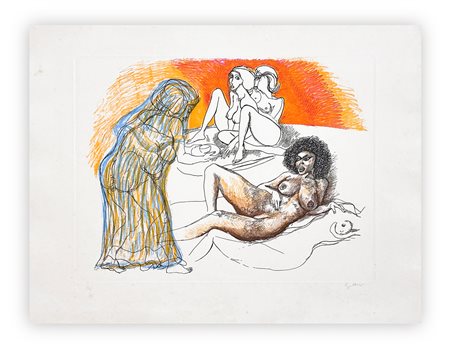 RENATO GUTTUSO (1911-1987) - Zefis a Usbek (2), 1973