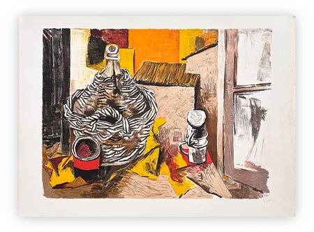 RENATO GUTTUSO (1911-1987) - Senza Titolo (Natura morta)