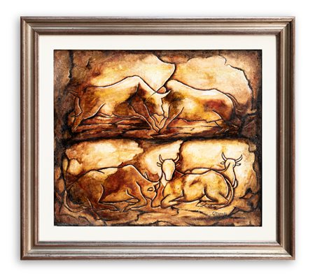 OTTONE MARIGO (1930) - Composizione rupestre, 1973