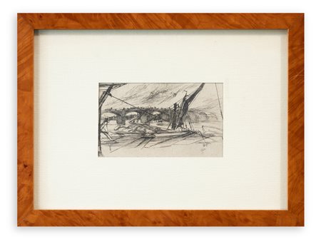 JAMES ABBOT McNEILL WHISTLER (1834-1903)  - Vauxhall Bridge, 1861