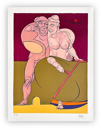 VALERIO ADAMI (1935) - Senza Titolo