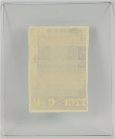 Enzo Bersezio BIOGRAFICO - 11 9 1977 tecnica mista su carta, cm 13,5x9,5 sul...