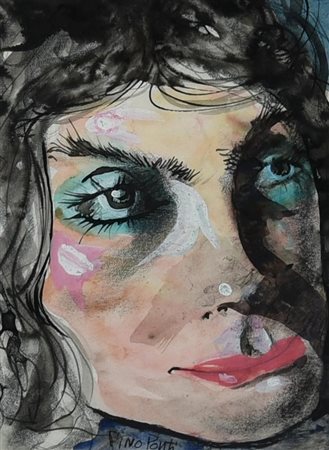 Pino Ponti SENZA TITOLO tecnica mista su carta, cm 19x14 firma