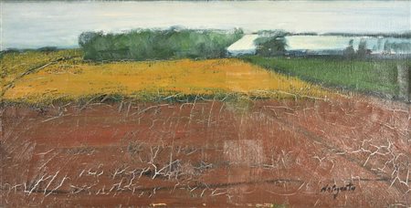 Giovanni La Cognata SENZA TITOLO olio su tela, cm 30x60 firma L'opera...