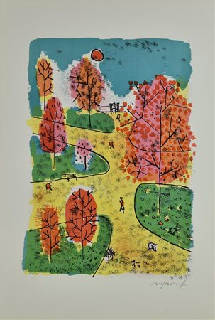 Franco Rognoni SENZA TITOLO litografia, cm 70,5x49,5; es. 56/100 firma e...