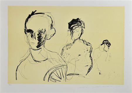 Ernesto Treccani SENZA TITOLO litografia, cm 50x70; es. 34/100 firma e tiratura