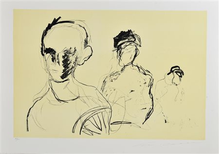 Ernesto Treccani SENZA TITOLO litografia, cm 50x70; es. 35/100 firma e tiratura