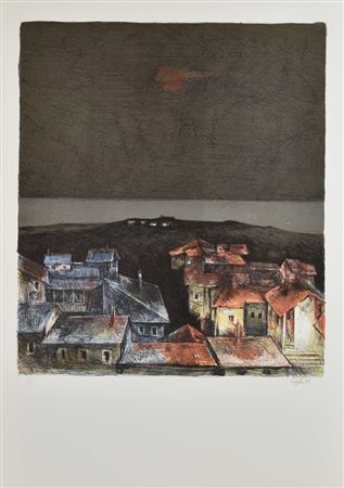 Giovanni Cappelli SENZA TITOLO, 1979 litografia, cm 70x50; es. 33/100 firma,...