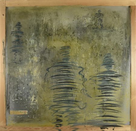 F. Balducci PERSONALITA' SFUGGENTI, 2000 tecnica mista su acetato, cm 125x130...