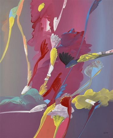 Nicola Naimo SENZA TITOLO, 1977 olio su tela, cm 60x50 firma sul retro: firma...