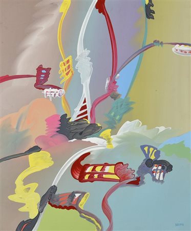 Nicola Naimo SENZA TITOLO, 1977 olio su tela, cm 60x50 firma sul retro: firma...