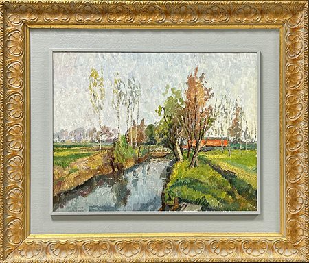 EMILIO KALCHSHMIDT, "Campagna pavese", 1974