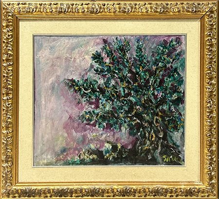 PIETRO GAULI, "Paesaggio sul lago di Lugano", 1967