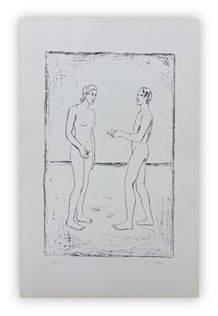 CARLO CARRÀ (1881-1966) - Gli amanti, 1944