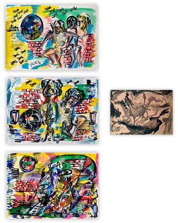 AUTORI VARI - Lotto unico di 4 opere: