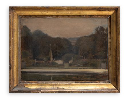 ANONIMO Senza Titolo Olio su tavola cm 23x31,5 Firma indecifrata e dedica ad...