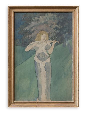 ANONIMO Senza Titolo Graffite e acquerello su carta cm 47x32