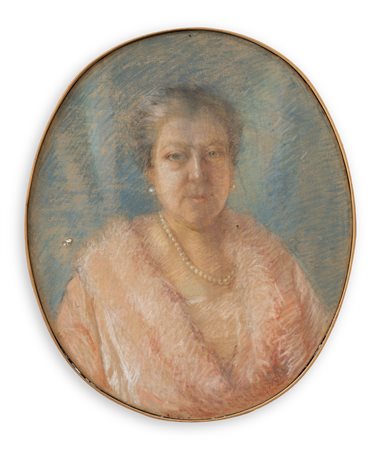 ANONIMO Senza Titolo Pastelli su tela cm 54,5x45,5 L'opera presenta tre fori