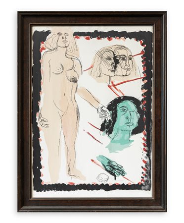 BRUNO CASSINARI (1912-1992) Senza Titolo Litografia cm 69x49 Firma e...