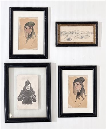 AUTORI VARI Lotto unico di 4 opere: Lotto unico di 4 opere, di cui 2...