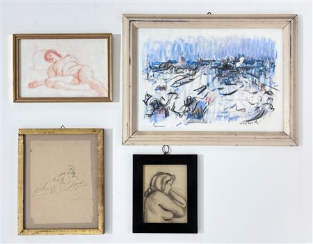 AUTORI VARI Lotto unico di 4 opere: Lotto unico di 4 opere realizzate a...