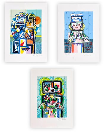 IBRAHIM KODRA (1918-2006) - Lotto unico composta da 3 opere: 