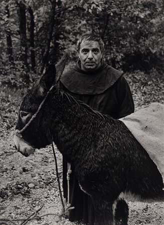 Pepi Merisio (1931 - 2021)  - Senza titolo (Frate e asinello), 1960s