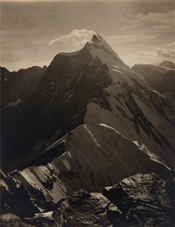 Guido Rey (1861 - 1935)  - Dent D'Hérens, versante sudovest, Monte Bianco, 1922
