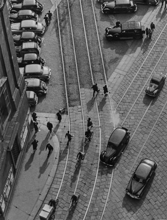 Bruno Stefani (1901 - 1976)  - Milano, Piazza Duomo, 1940s/1950s