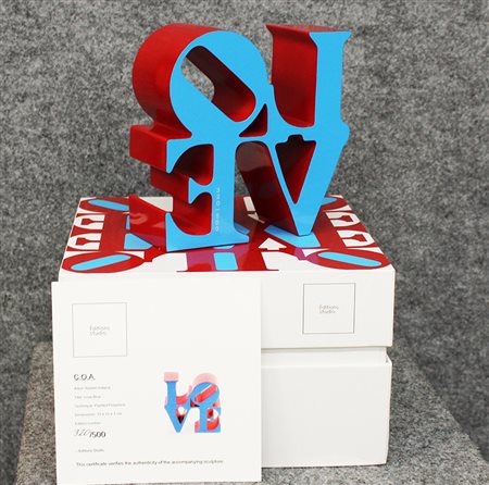 ROBERT INDIANA, "Love Blue", anni 2000