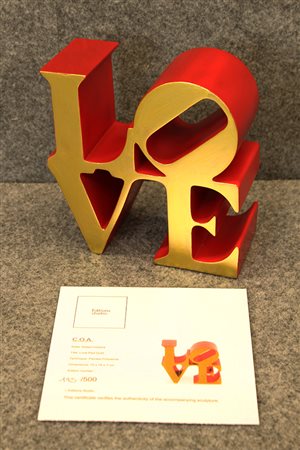 ROBERT INDIANA, "Love Red Gold", anni 2000