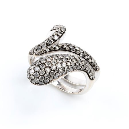 DADA ARRIGONI  
Anello a serpente in oro e diamanti  
 