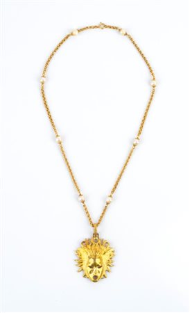 UNOAERRE  
Girocollo in oro e perle coltivate XX secolo
 