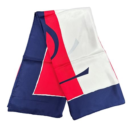 Yves Saint Laurent (1962)  - Foulard in seta con grande iconico logo centrale