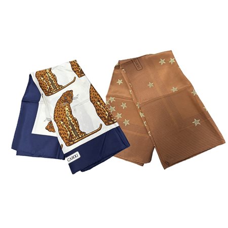 Giò Caroli - Coppia di foulard in seta