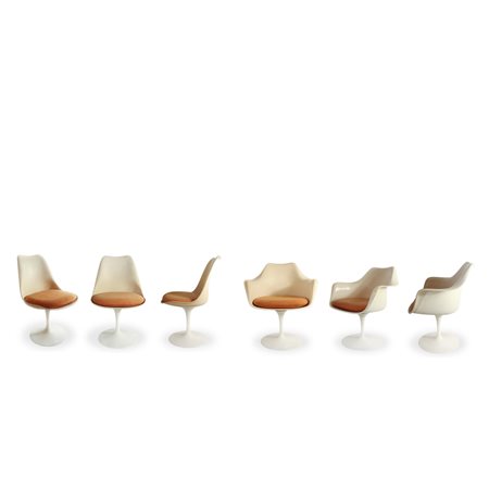 Eero Saarinen per Knoll - N°6 Sedie modello Tulip