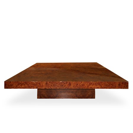 Willy Rizzo (attribuito a) - Tavolo da caffè in radica di legno, 1970s