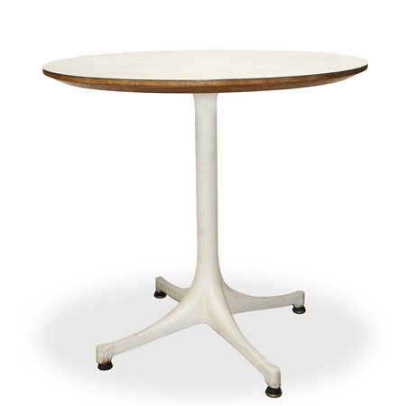Herman  Miller - George  Nelson - Tavolino da caffè bianco con piedi in metallo