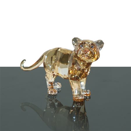Swarovski - Cucciolo di tigre in cristallo ambrato 
