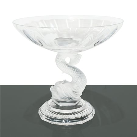 Alzatina in cristallo con tritone