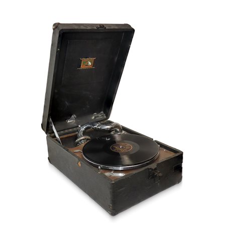 "La Voce del Padrone" Società Anonima Nazionale del Grammofono (Milano)  - Grammofono a valigia con giradischi con manovella, Milan, 1930s