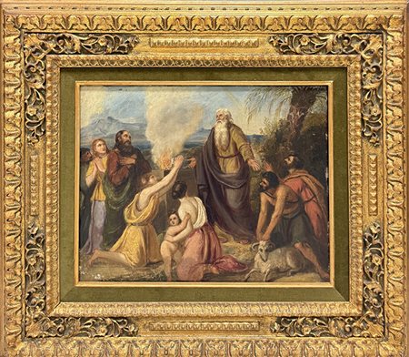 SCUOLA FRANCESE, "Il sacrificio di Adamo", XVII secolo