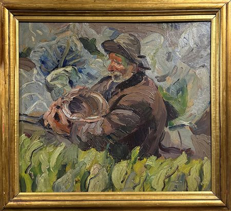 MARCO NOVATI, "Ritratto maschile con cappello"